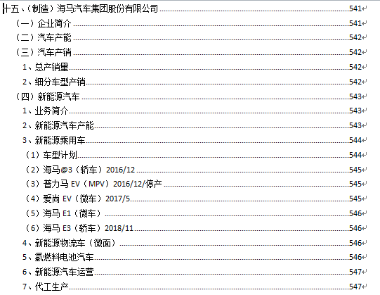500家新能源制造公司:海马汽车集团有限公司