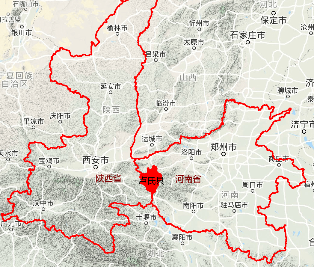 河南三门峡市有一个县,位于豫陕交界处,县城建在狭长