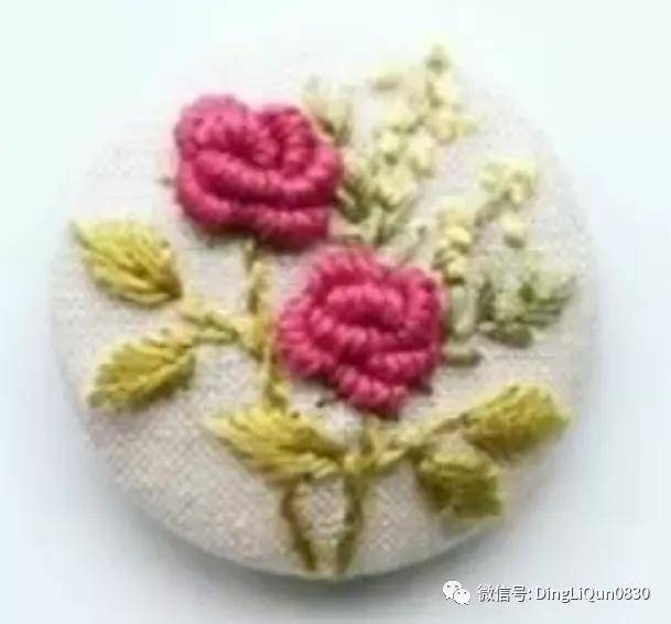 手绣|「刺绣作品」50款时尚的手绣布料纽扣，也许用的到！