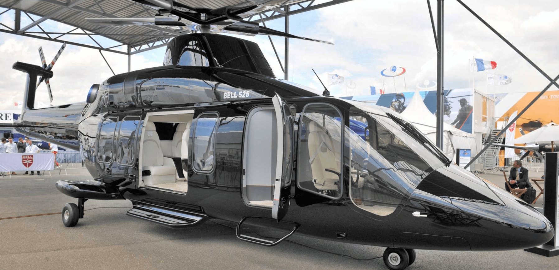 贝尔525直升机(绰号"relentless",可译为:永不停下)号称是世界上第一