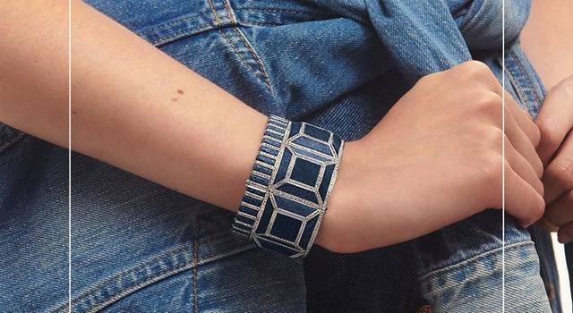 珠宝|没想到迷彩服、牛仔也能做成珠宝，丹宁布结合钻石实在太另类了
