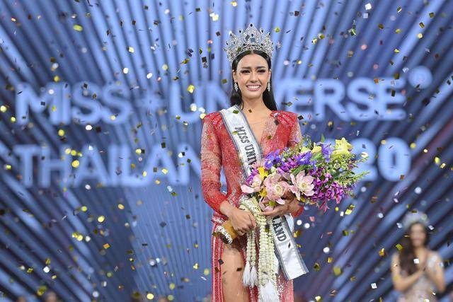 钻石|泰国环球小姐冠军出炉!她戴75万钻石大王冠,穿高开叉红裙秀长腿