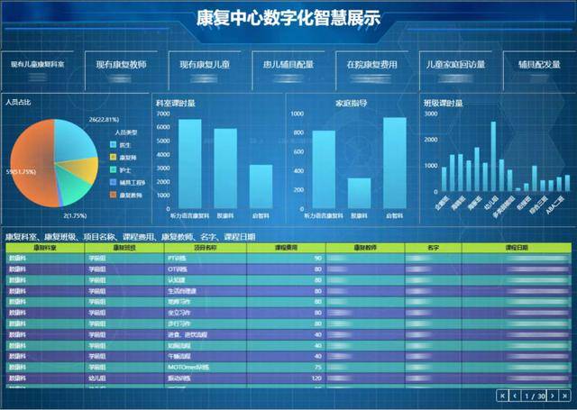 宁夏残疾人康复中心 智慧医疗数据可视化分析平台_康复医院