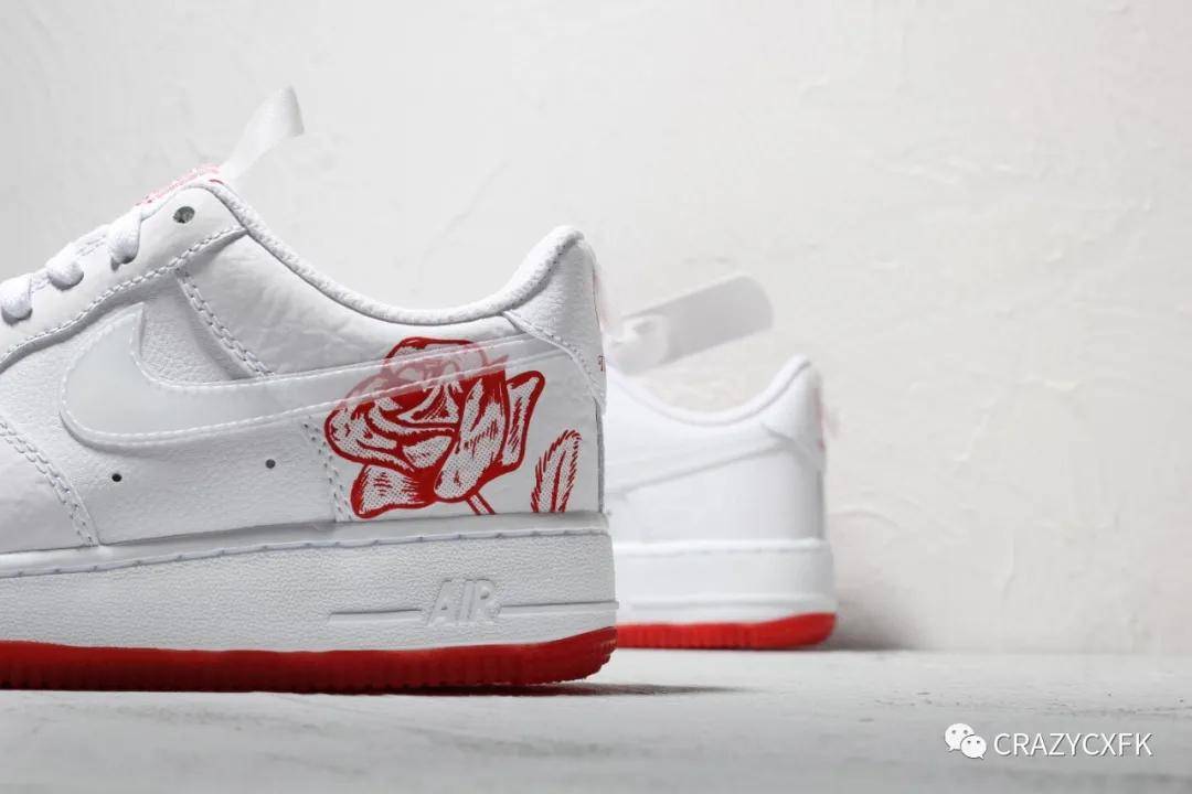 空军一号白红玫瑰 nike air force 1 satin rose 耐克运动板鞋 cn8534
