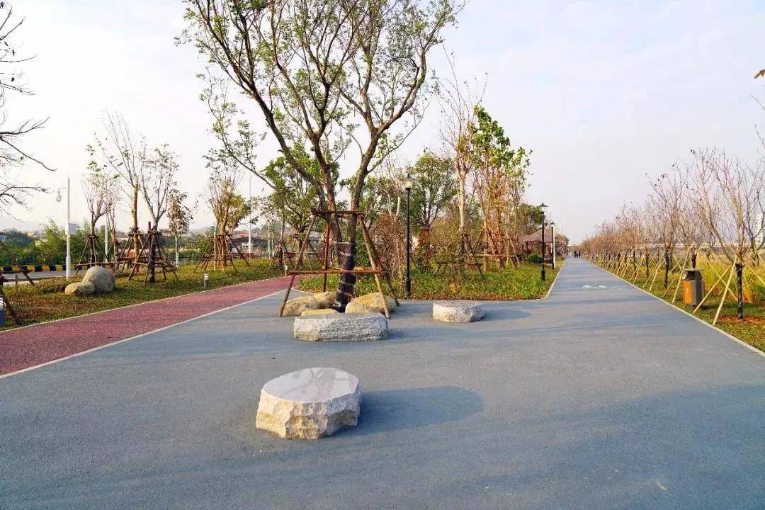 赏樱廊,城郊滨水景观,闽南元素景墙.同安这处休闲公园都有!