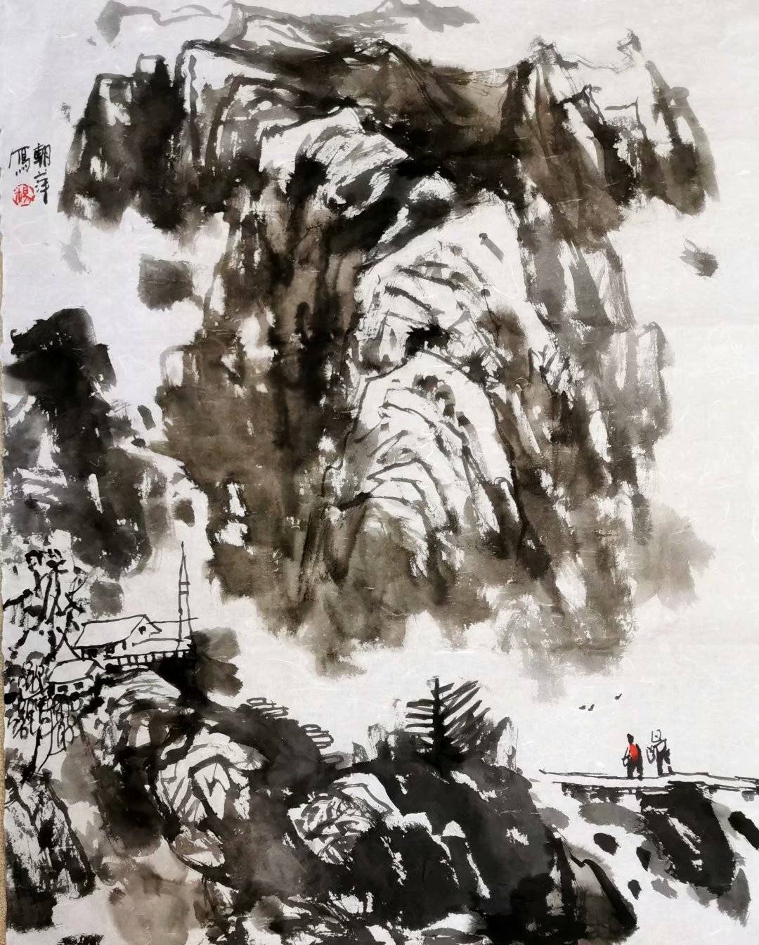 师从重庆著名山水画家唐世民,陈道学.