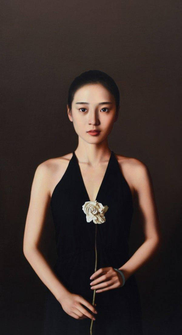 图片[3]-青年画家岳小清超写实人体油画中的美丽新娘-魔性次元