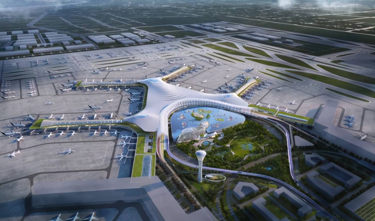济南机场二期设计疑似有变t2航站楼综合交通中心新图曝出