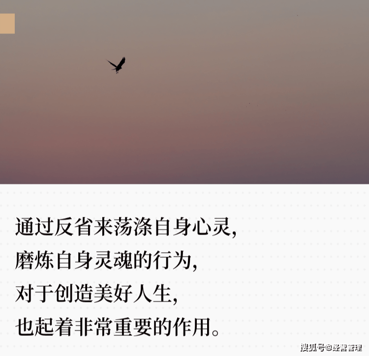 通过天天反省来荡涤自身心灵和磨炼自身灵魂的行为,对于创造美好人生