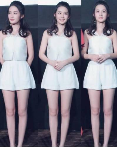李沁的腿自带丝袜特效既细嫩又光滑修图都没这么夸张
