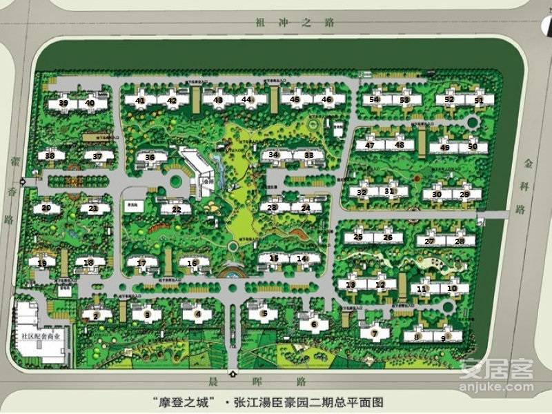 上海浦东-张江汤臣豪园二期小区户型分布介绍