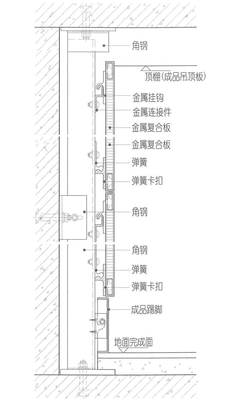 △安装干挂预埋件 做完这一步后,成品的石材蜂窝复合板就已经完成了.