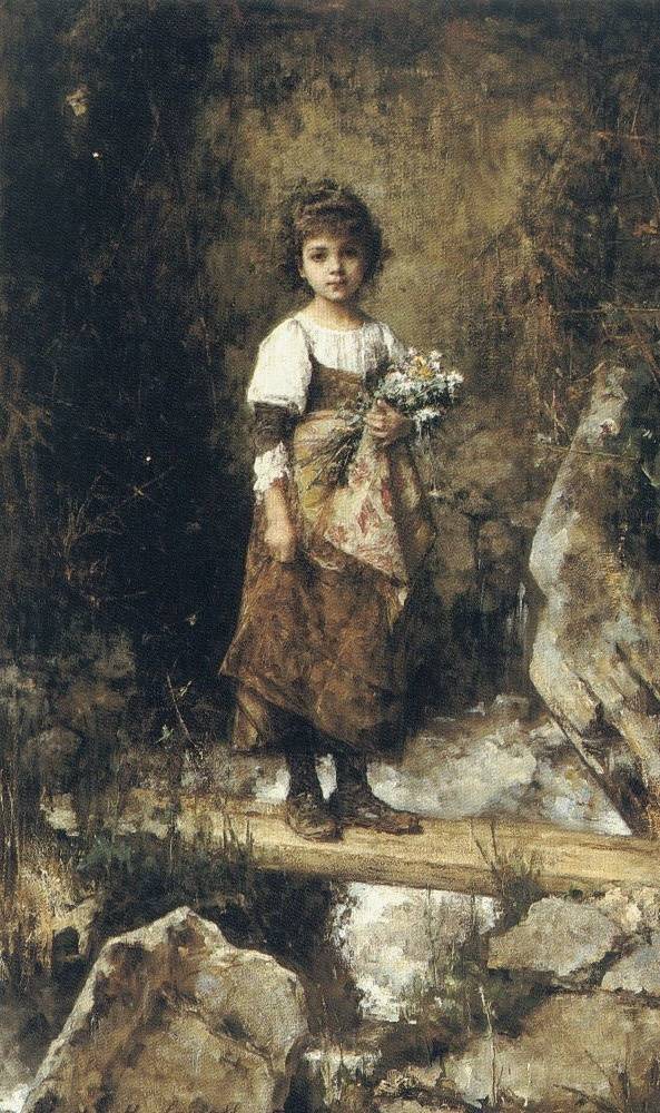 图片[21]-油画艺术——俄罗斯画家油画中的小女孩可真漂亮-魔性次元