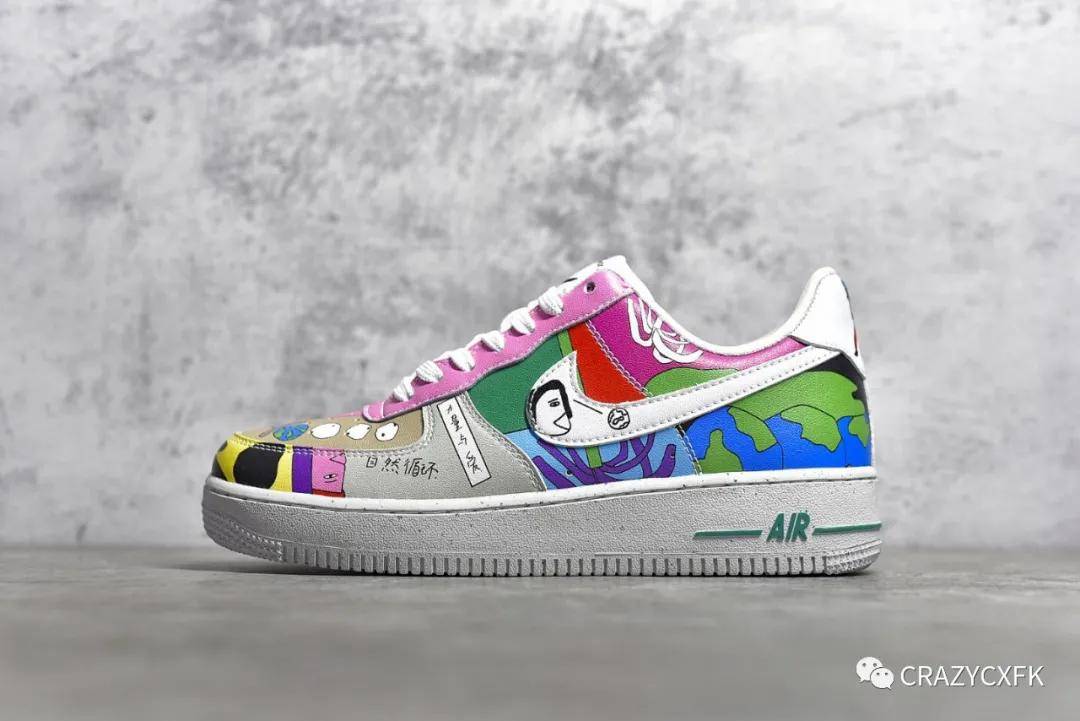 耐克空军一号联名华人插画师 ruohan wang x air force 1 运动板鞋