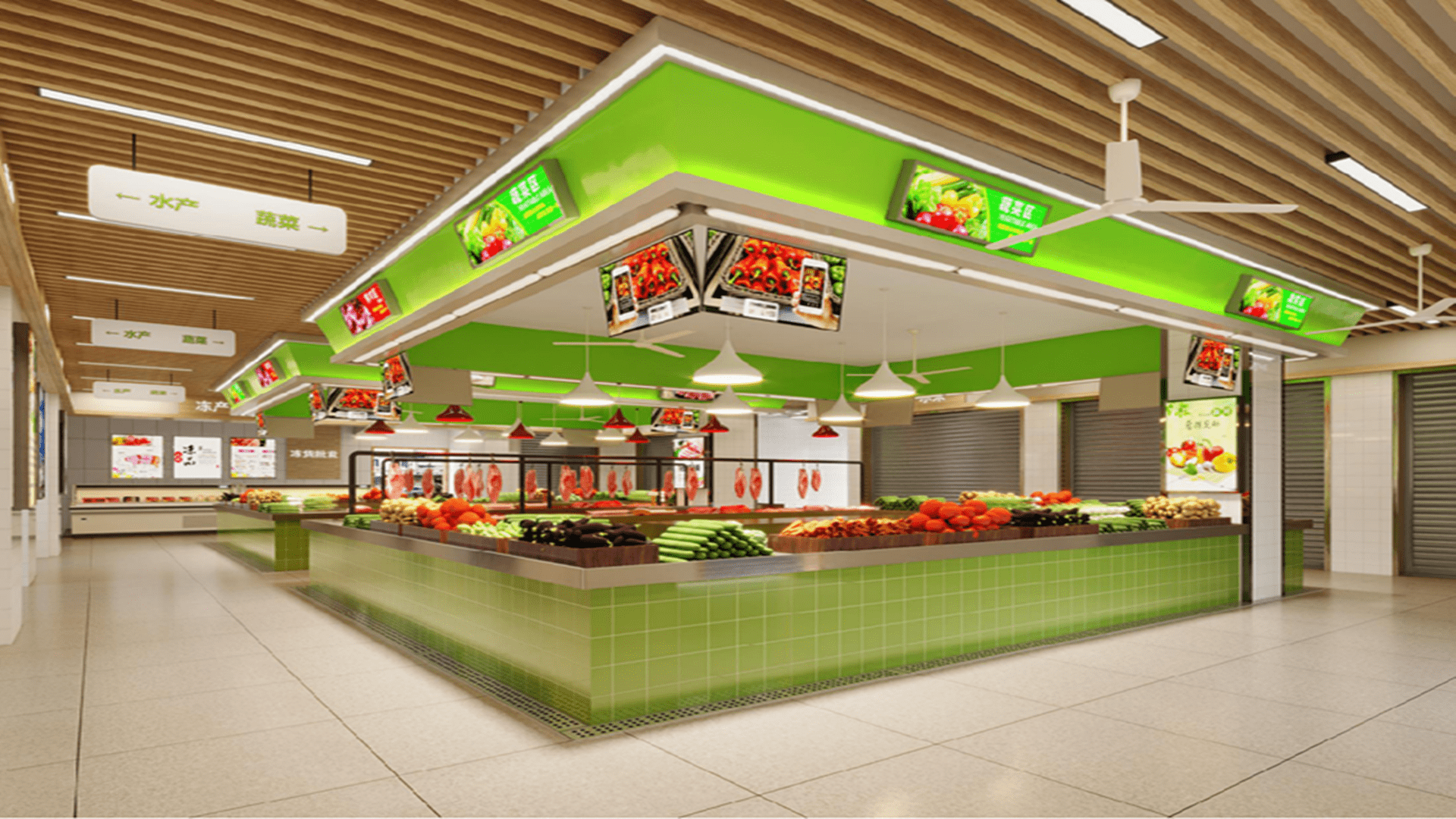 贵州农贸市场设计贵州菜市场设计怎样的蔬菜摊位消费者更喜欢
