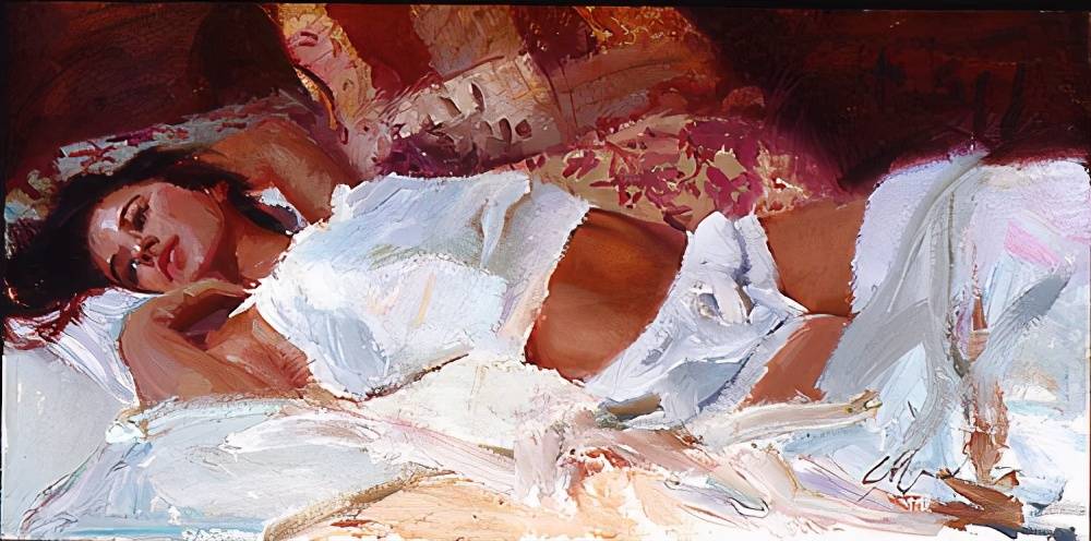 图片[4]-人体油画——性感慵懒的睡美人出自美国女艺术家的笔下-魔性次元