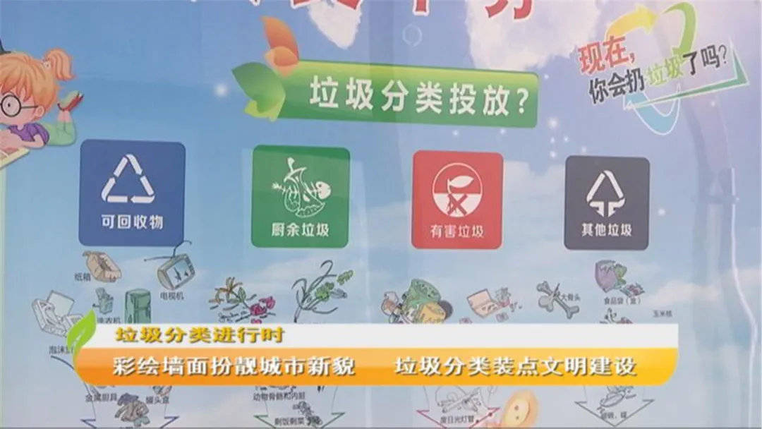 彩绘墙面扮靓城市新貌 垃圾分类装点文明建设
