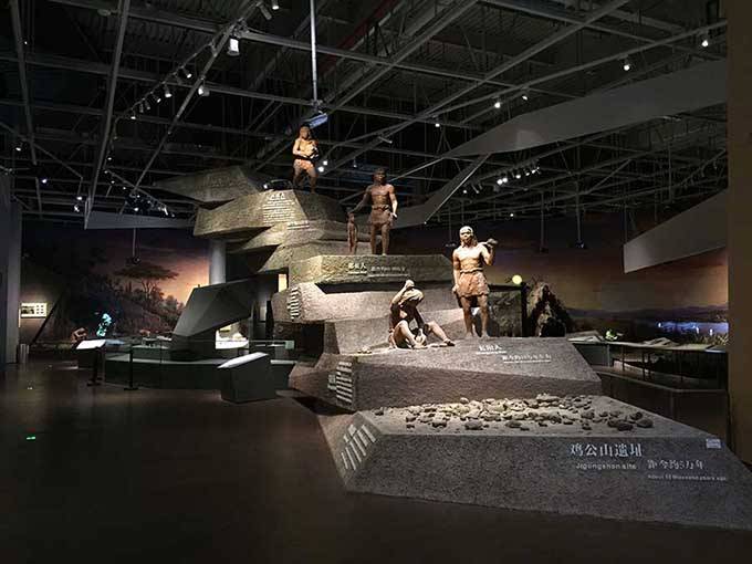 武汉园林博览会室内仿真假山及古代人雕塑