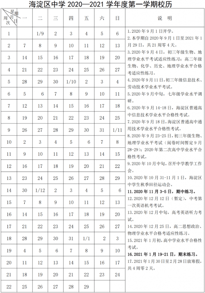 2019-2020西城初一期末排名_海淀西城2020年期末考试时间出炉,初一初二初三