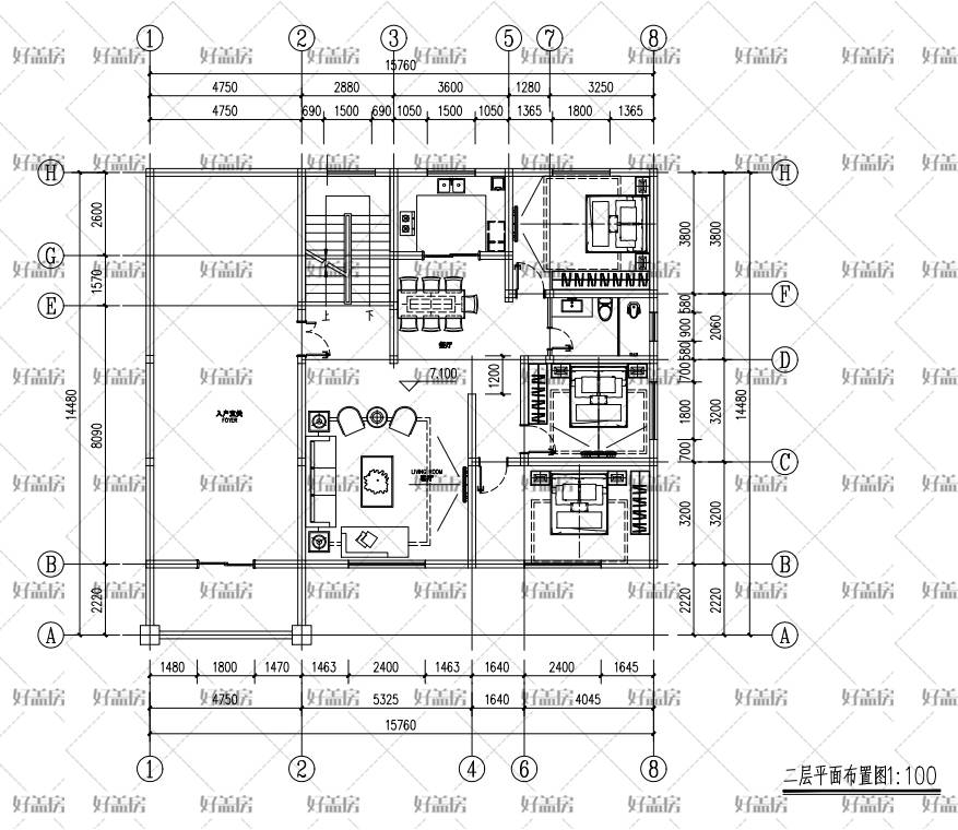 4㎡进深尺寸:14.4米开间尺寸:15.7米结构形式:砖混结构