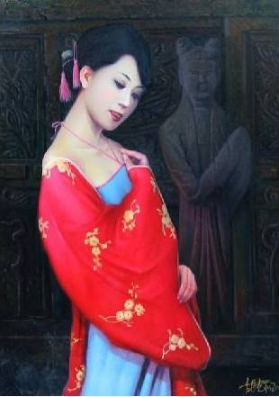图片[3]-美轮美奂——中国油画中的古典美女人物-魔性次元