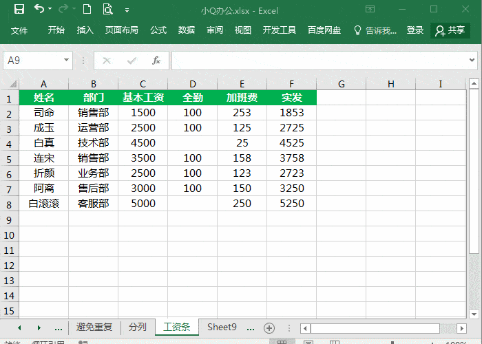 以上就是用excel批量制作工资条的技巧,学会了轻松办公