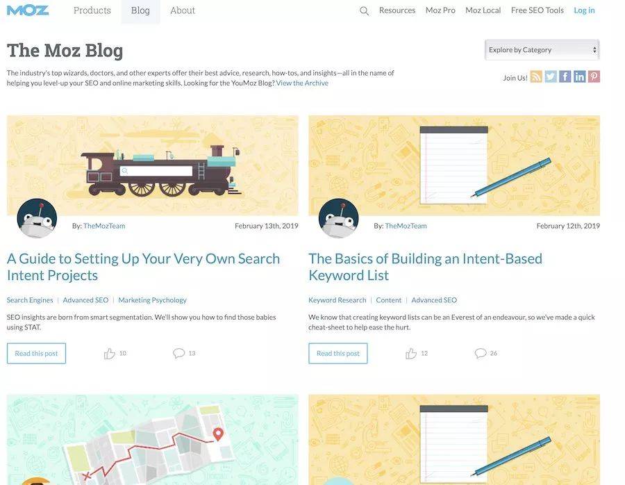 搜索引擎的最新新闻,是每个专业 seo 必读的。78. https://moz.com/blog,m