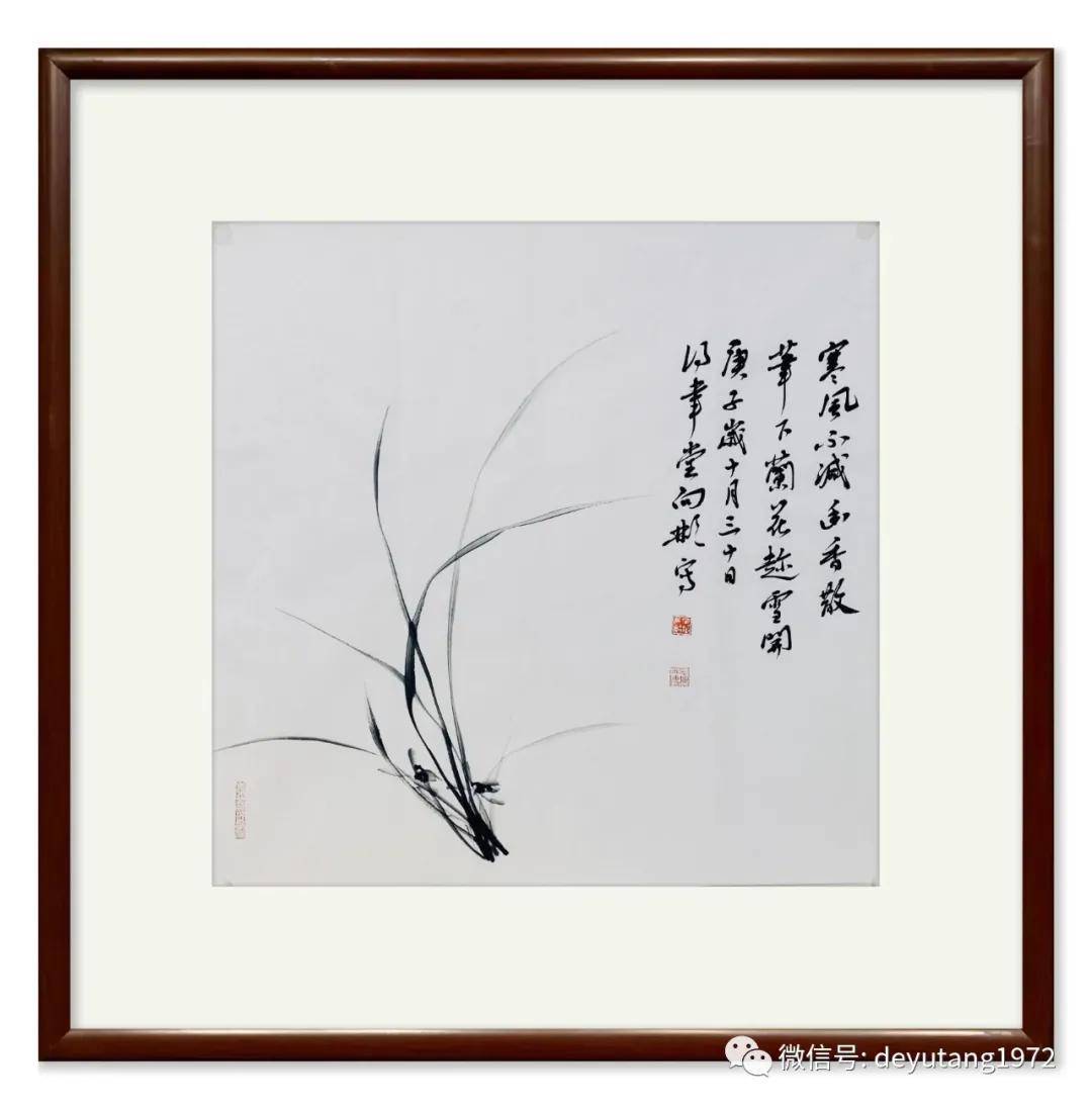 038 《墨兰图·寒风不减幽香散》(68×68cm)