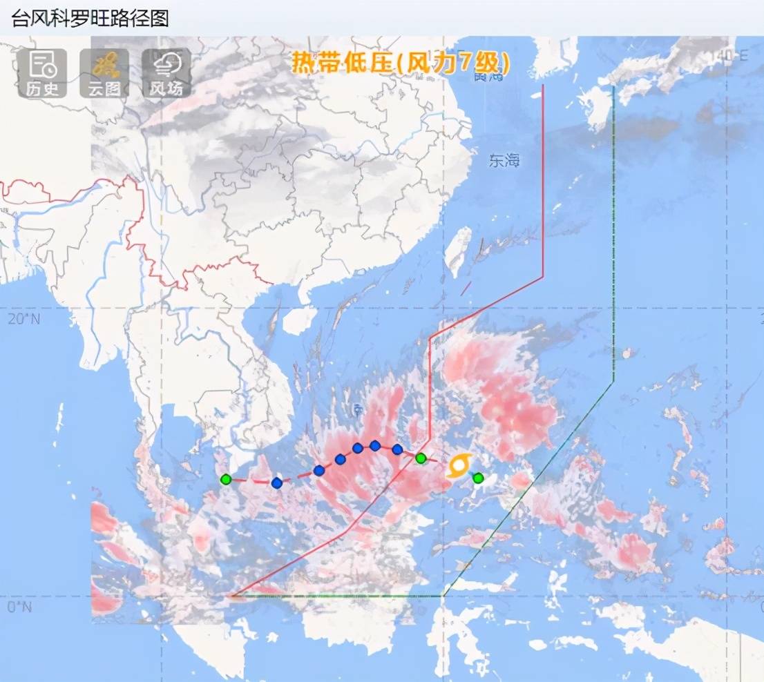 这个胚胎环流目前来看是很明显的,是否说明23号台风科罗旺即将来临?