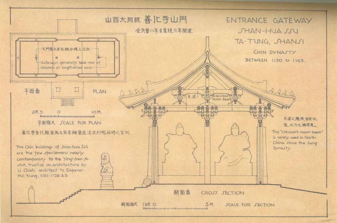 梁思成图像中国建筑史手绘图呈现中国建筑的美感