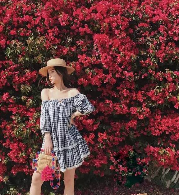 春夏流行一字领连衣裙, 穿上好看又显瘦_chic