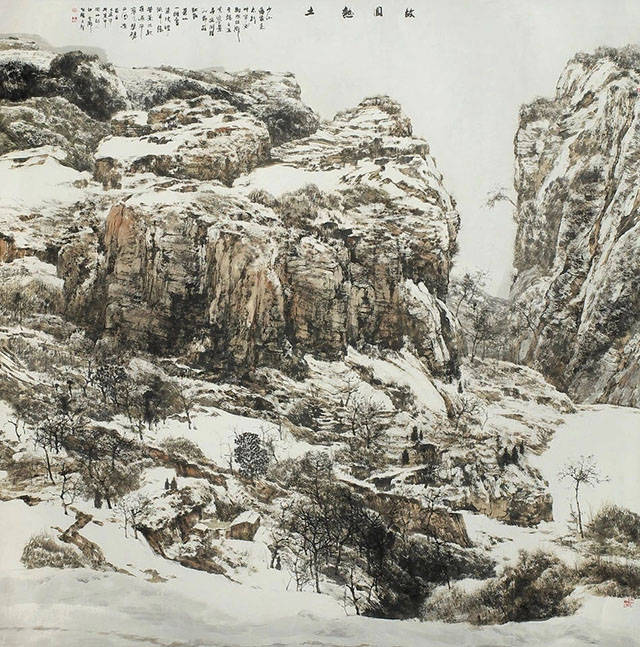 白云乡山水画,以写实手法赞美太行山