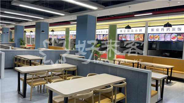 高校餐厅装修案例河南师范大学新联学院
