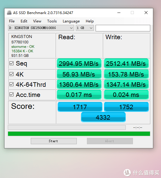 r:3500mb/s,w: 2900mb/s,姗姗来迟的金士顿kc2500值得
