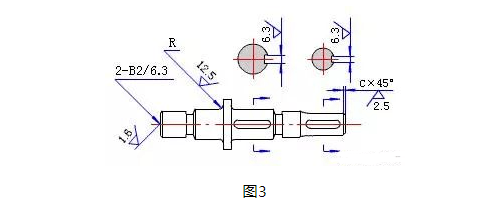 符号的尖端必须从材料外指向表面.