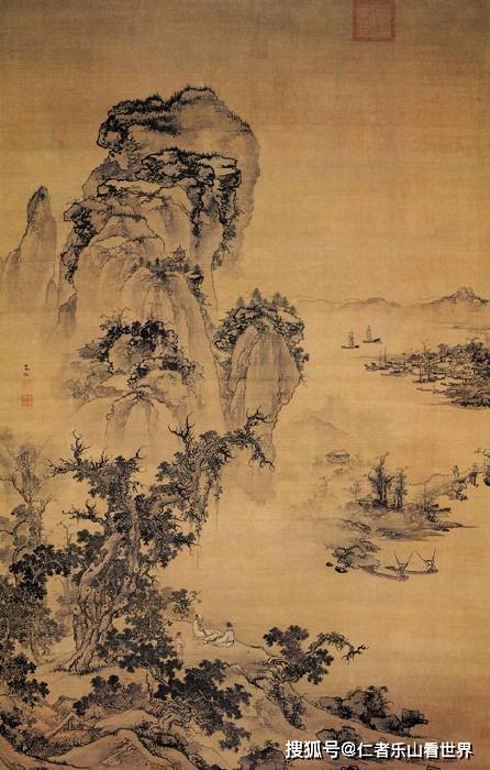 中国画 山水 風景画 · 四幅セット-