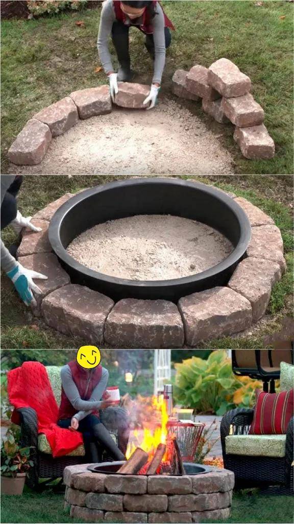 国外一楼带院子真挺好的地面下挖30cm做火炉边烤火边吃烧烤羡慕
