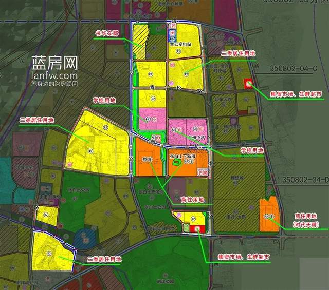 龙岩北城单元规划拟调整较大!新增公园,教育等用地