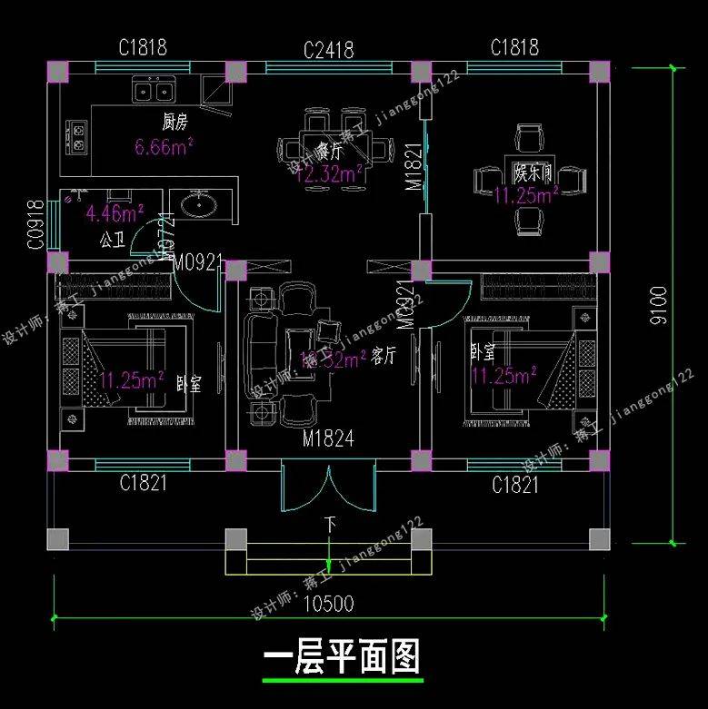 3款实用一层平房别墅,80平和120平,这样的养老房父母看了笑哈哈_手机