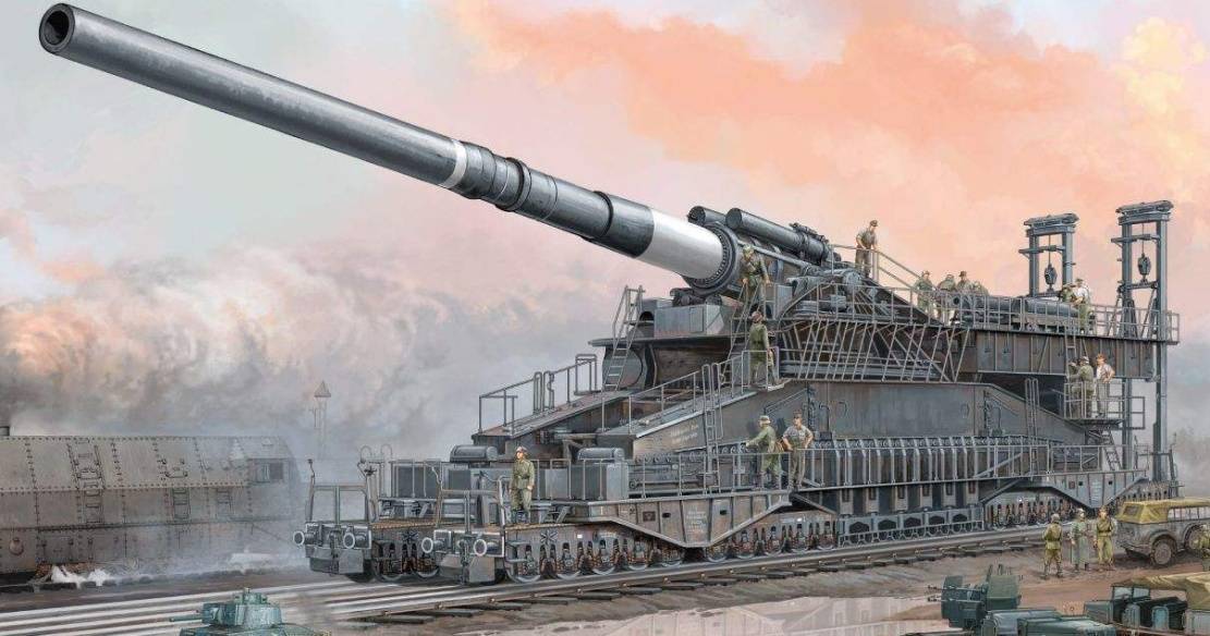 古斯塔夫巨炮:6发炮弹打废一个要塞,操纵一台炮需要4000人