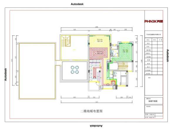 一楼地暖图 二楼地暖图 三楼地暖 