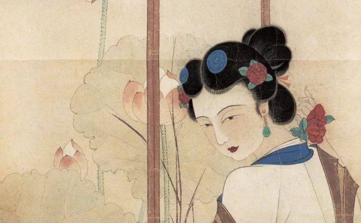 张大千 三美图 1930年张大千笔下的美女端庄健康,充满青春活力,不乏