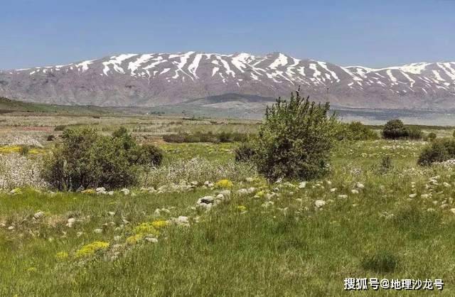 戈兰高地的黑门山被称为"中东水塔",山顶积雪终年不化