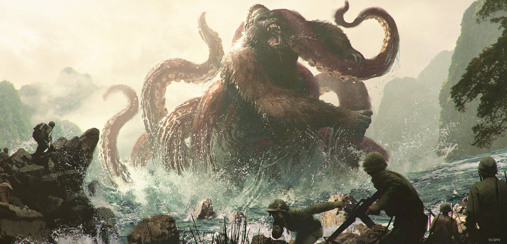 《哥斯拉大战金刚》新怪兽形象曝光,《金刚骷髅岛》推出外传作品