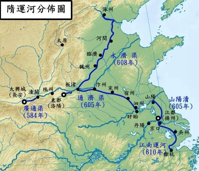 的过渡开垦,已经难以养活数百万之众的人口,所以隋炀帝决定修筑运河