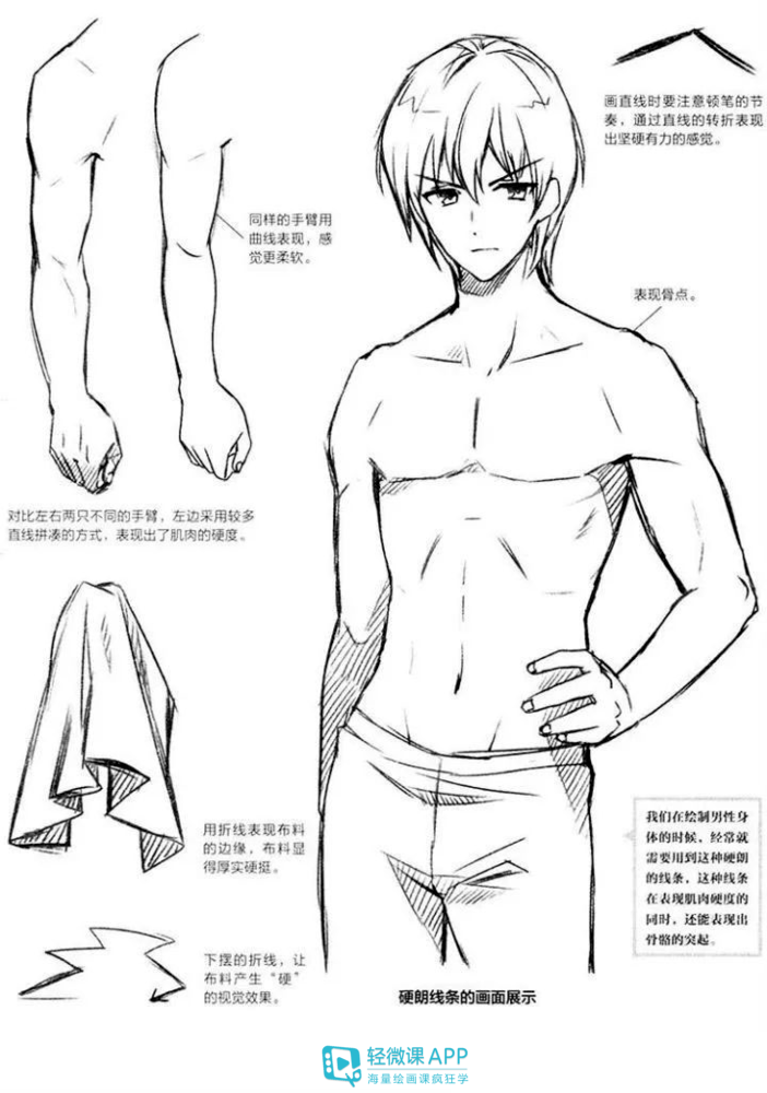 动漫人体线稿绘画技巧_线条