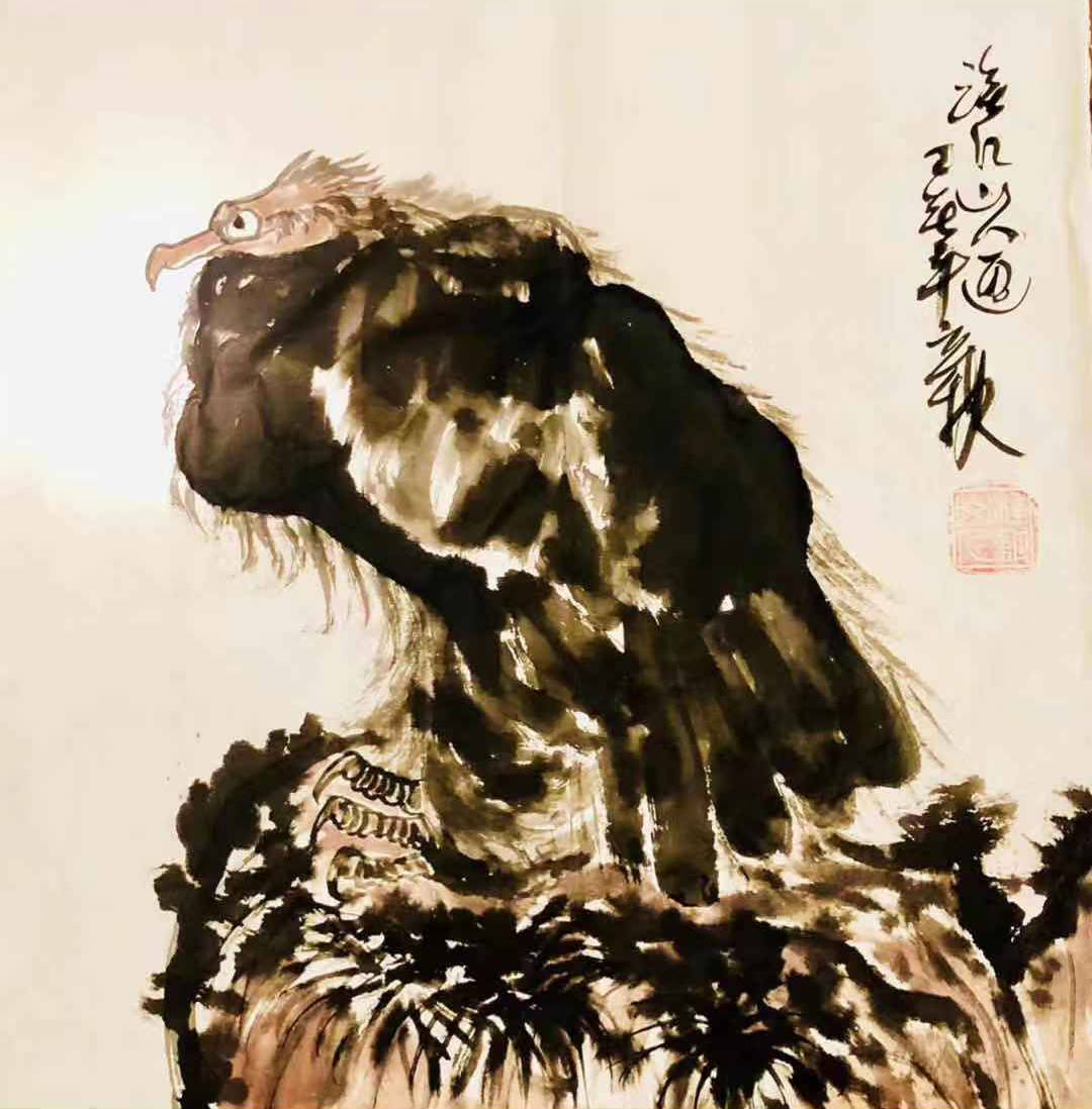 著名国画家,指墨画大家朱祖国作品