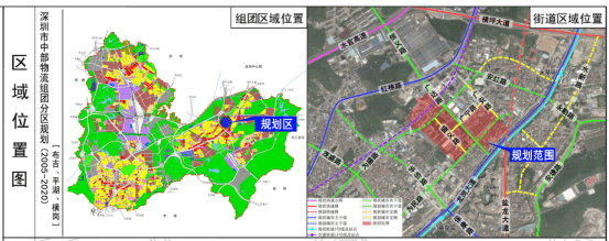 项目位于园山街道保安社区,城市主干道龙岗大道与城市次干道广达路