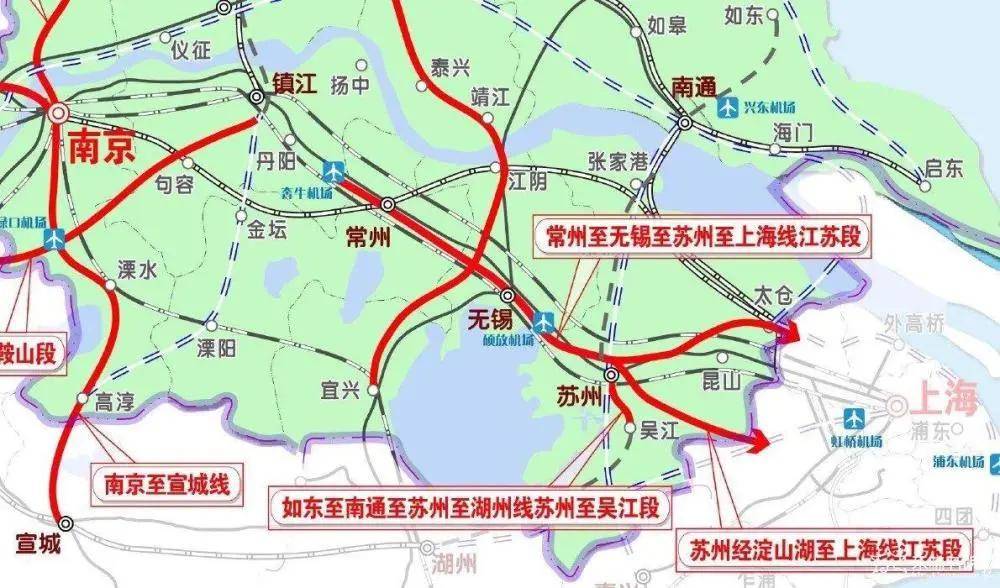 苏淀沪城际铁路江苏境内里程为26千米,初步投资估计55亿!