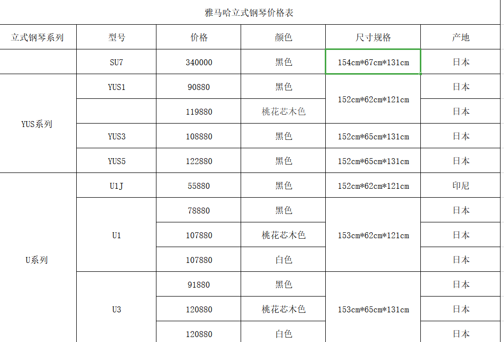 2021年雅马哈钢琴价格表最全面分享~成都智音钢琴城分享